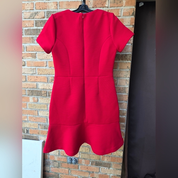 Michael Kors Red Ribbed Mini Dress - Picture 7 of 9